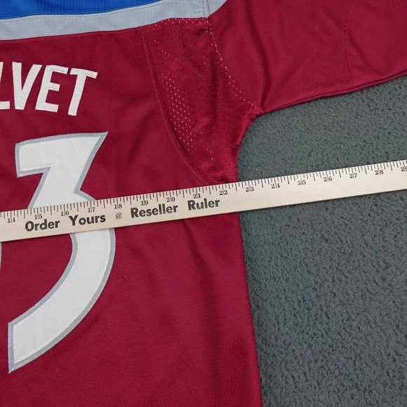 Elev808 Colorado Avalanche Hockey Jersey Mens Medium Red Blue Velvet 303 EDM - Picture 9 of 11